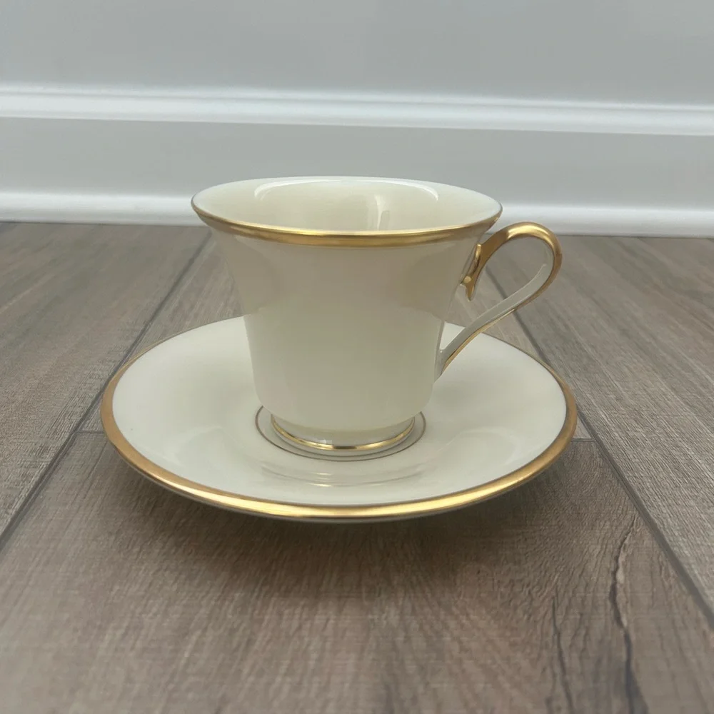Lenox China Eternal Collection Teacup and Saucer (1 set)